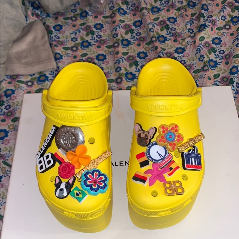 Yellow Balenciga Crocs
